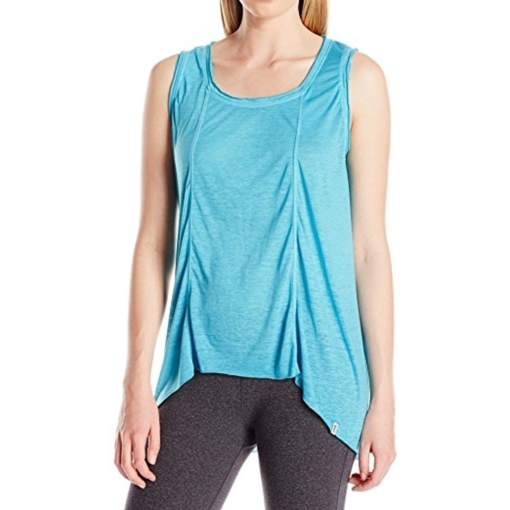 Marc New York Performance Seamed High Low Tank Top